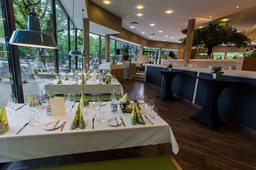 Das Bistro im Allwetterzoo hergerichtet als Eventlocation Münster